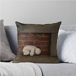 Mecha Chameleon Red Brick Throw Pillow