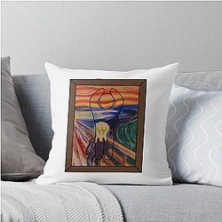 Meccha Chameleon - Edvard Munch's The Scream Throw Pillow