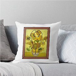 Meccha Chameleon - Van Gogh Sunflowers Throw Pillow