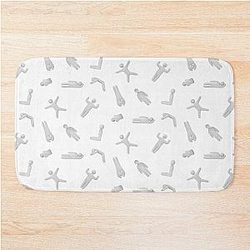 Meccha chameleon poses bath mat
