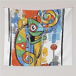 Hiding Seek Picasso Chameleon Tapestry