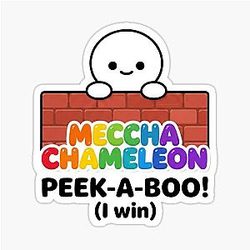 Meccha Chameleon Peek a Boo Sticker