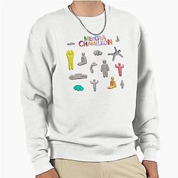 Meccha Chameleon Poses Fun High Resolution Pullover Sweatshirt
