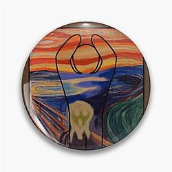 Meccha Chameleon - Edvard Munch's The Scream Pin