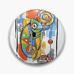 Hiding Seek Meccha Chameleon Gamer Pin