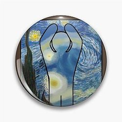 Meccha Chameleon - Van Gogh Starry Night Pin