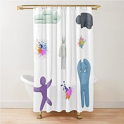 Meccha Chameleon Figures Pack Shower Curtain