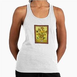 Meccha Chameleon Van Gogh Sunflowers Racerback Tank Top