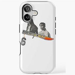Scream 6 Melissa Barrera (Sam Carpenter) Jenna Ortega (Tara Carpenter) scary horror movie graphic design by ironpalette iPhone Tough Case