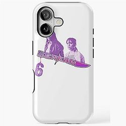 Scream 6 Melissa Barrera (Sam Carpenter) - Jenna Ortega (Tara Carpenter) scary horror movie graphic design by IronPalette iPhone Tough Case