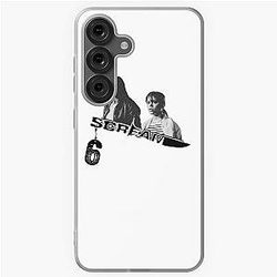 of Scream VI Melissa Barrera Jenna Ortega scary horror movie graphic design by ironpalette Samsung Galaxy Soft Case