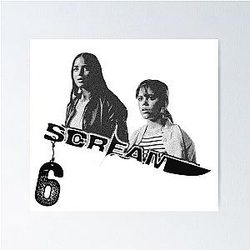 Scream 6 Melissa Barrera (Sam Carpenter) - Jenna Ortega (Tara Carpenter) scary horror movie poster
