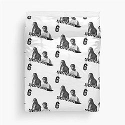 Scream 6 Melissa Barrera Sam Carpenter Jenna Ortega Tara Carpenter scary horror movie graphic design by ironpalette Duvet Cover
