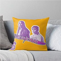 Scream 6 Melissa Barrera Sam Carpenter Jenna Ortega Tara Carpenter Scary Horror Movie Throw Pillow