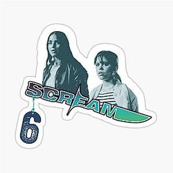 Scream VI Melissa Barrera (Sam Carpenter) - Jenna Ortega scary horror movie graphic design by IronPalette Sticker