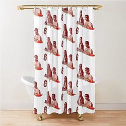 Scream 6 Melissa Barrera (Sam Carpenter) - Jenna Ortega (Tara Carpenter) scary horror movie Shower Curtain designed by ironpalette