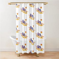 Scream 6 Melissa Barrera Sam Carpenter Jenna Ortega Tara Carpenter scary horror movie design by ironpalette Shower Curtain