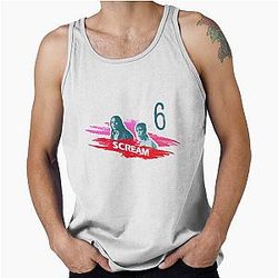 Scream 6 Melissa Barrera (Sam Carpenter) Jenna Ortega (Tara Carpenter) scary horror movie graphic design by ironpalette Tank Top