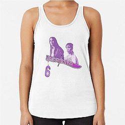 Scream 6 Melissa Barrera Jenna Ortega scary horror movie graphic design by ironpalette Racerback Tank Top