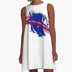 Scream 6 Melissa Barrera (Sam Carpenter) Jenna Ortega (Tara Carpenter) A-Line Dress