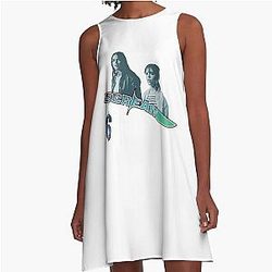 Scream 6 Melissa Barrera (Sam Carpenter) Jenna Ortega (Tara Carpenter) scary horror movie by ironpalette A-Line Dress
