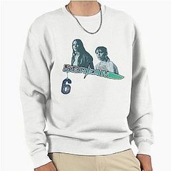 Scream 6: Melissa Barrera (Sam Carpenter) - Jenna Ortega (Tara Carpenter) scary horror movie graphic design by ironpalette Pullover Sweatshirt