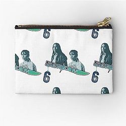 Scream 6 Melissa Barrera (Sam Carpenter) Jenna Ortega (Tara Carpenter) scary horror movie graphic design by ironpalette Zipper Pouch