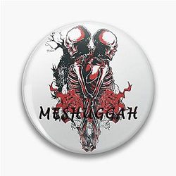 Meshuggah Lovers Skull Djent Band Metal Pin