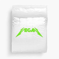 Vegan Metallica inspired logo Duvet Cover