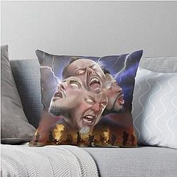 Metallica Fan Art Illustrated Tribute to the Legendary Metal Band Throw Pillow