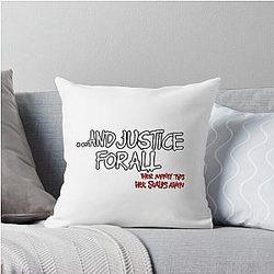 Metallica Justice For All Shirt Throw Pillow