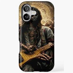 Zombie Jesus Playing Metallica Guitar iPhone Case