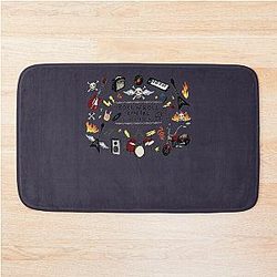 Rock Heavy Metal 80s Metallica Apparel and Wall Art Bath Mat