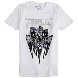 Metallica Jagged Panel Skull T-Shirt NTT079 Metallica T-Shirts