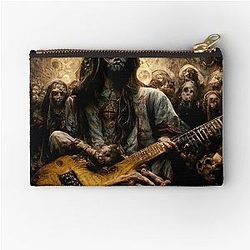 Zombie Jesus Playing Metallica Guitar Zipper