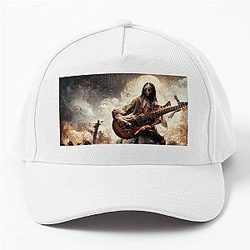 Zombie Jesus Playing Metallica Guitar Baseball Cap
