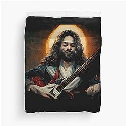 Jesus Metallica Guitar Duvet Cover