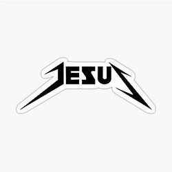 Jesus Metallica Parody Sticker