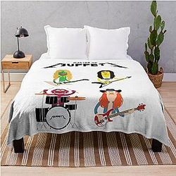 Master of Muppets: Muppets As Metallica Band Active Throw Blanket