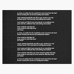 Metallica Nothing Else Matters Song Lyrics Jigsaw Puzzle