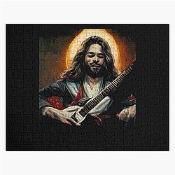 Jesus Playing Metallica Guitar Jigsaw Puzzle