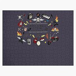 Rock Heavy Metal 80s Metallica Apparel and Wall Art Jigsaw Puzzle