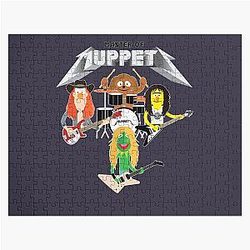 Vintage Retro Metal Master of Muppets Muppets as Metallica Band Jigsaw Puzzle