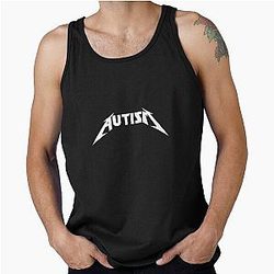 Autism Metallica parody, funny neurodivergent Tank Top