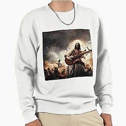 Zombie Jesus Titan Playing Metallica Guitar Sweatshirt