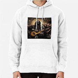 Zombie Jesus playing Metallica guitar pullover hoodie