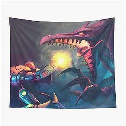 Super Metroid Faceoff Tapestry