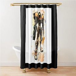 Metroid - Samus Aran Prime Hunter Watercolor Sketch Shower Curtain