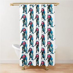 Samus Fusion Metroid Suit Shower Curtain