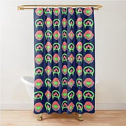 Metroid Pattern Shower Curtain